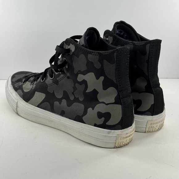 Converse Chuck Taylor All Star II High Top Black Grey Camo Sneakers Men's 12 - Picture 9 of 14